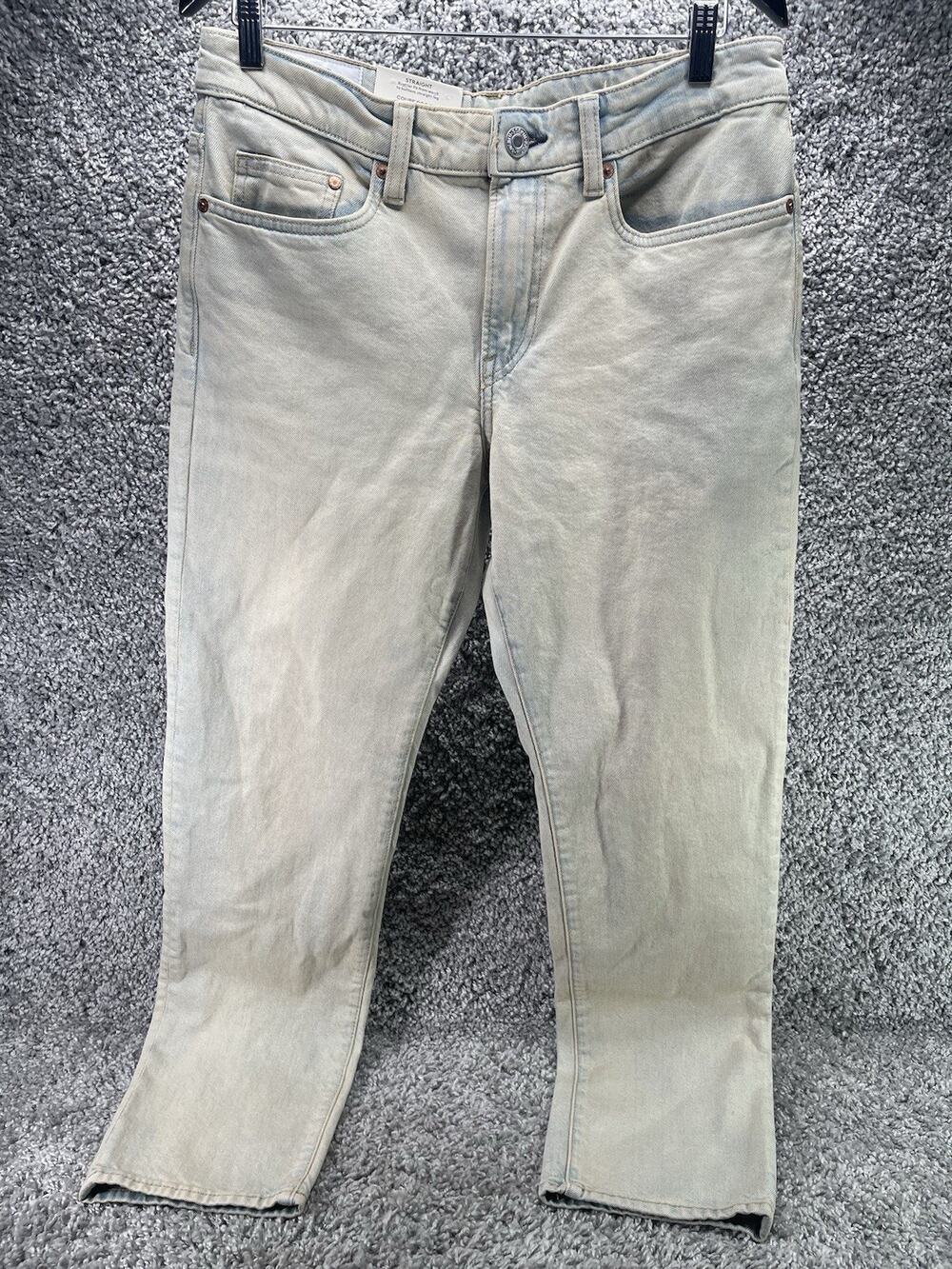 New H&M Mens Size 31x32 Jeans Straight Regular Fit Denim Classic Light Wash